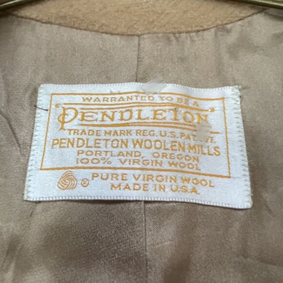 Pendleton Womens Virgin Wool Coat Camel Color Size 10 - Picture 3 of 16